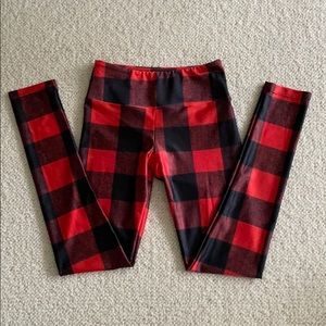 Goldsheep Red Lumberjack Leggings